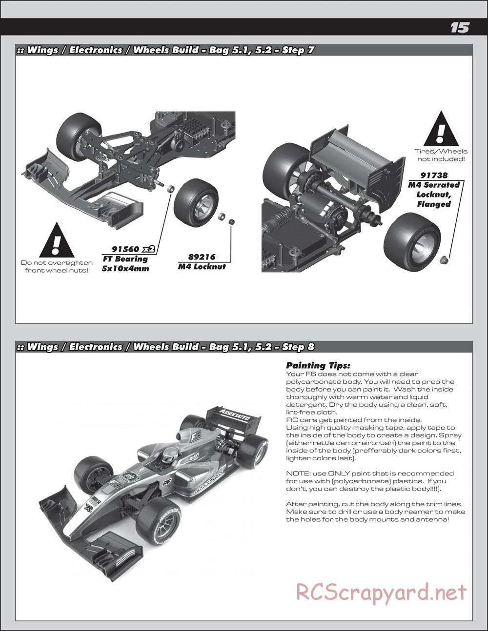 Team Associated - RC10 F6 Factory Team - Manual - Page 15