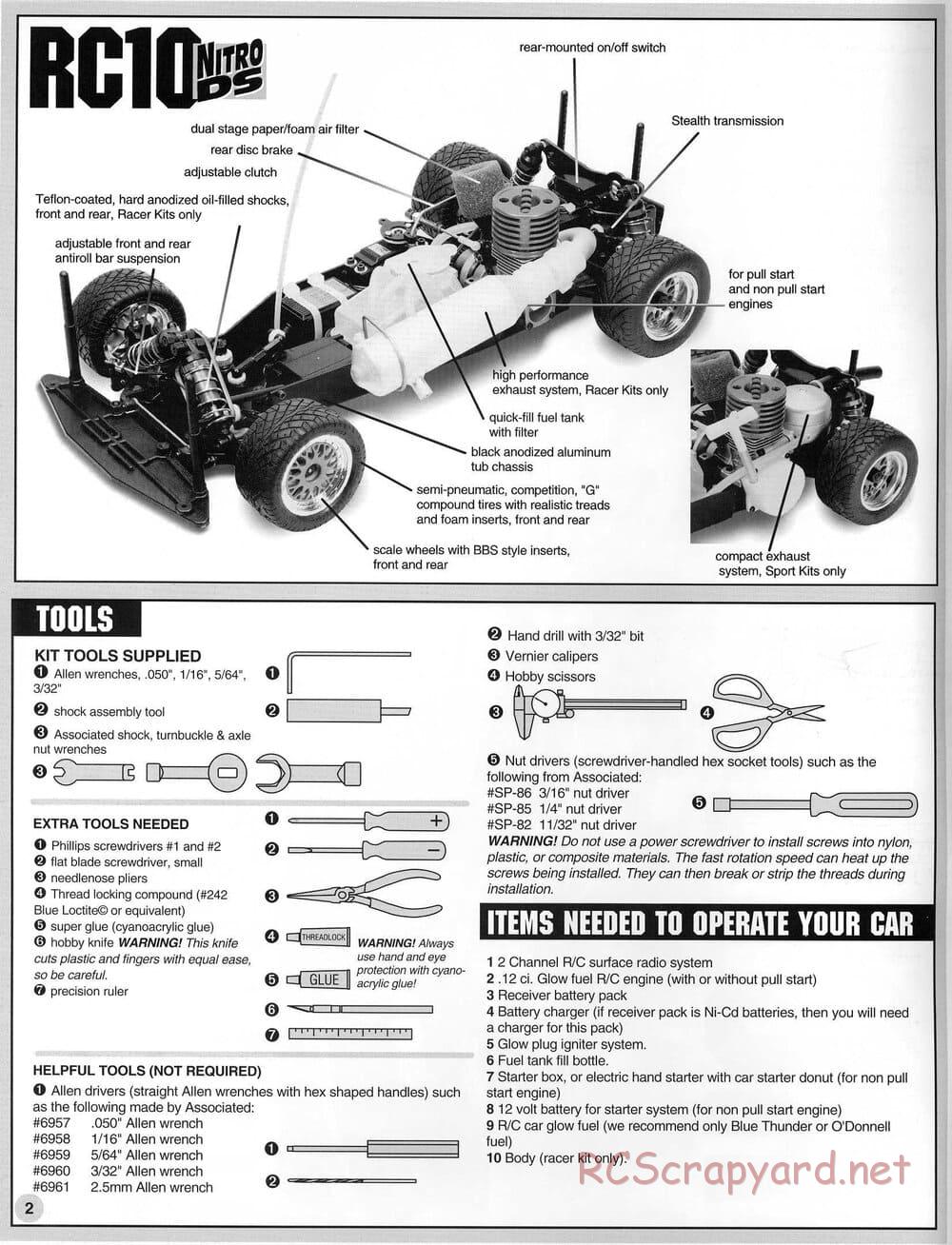Team Associated - RC10-NDS - Manual - Page 2