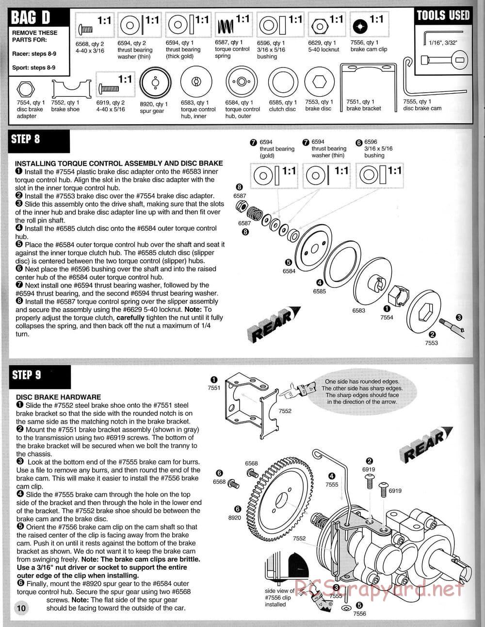 Team Associated - RC10-NDS - Manual - Page 10