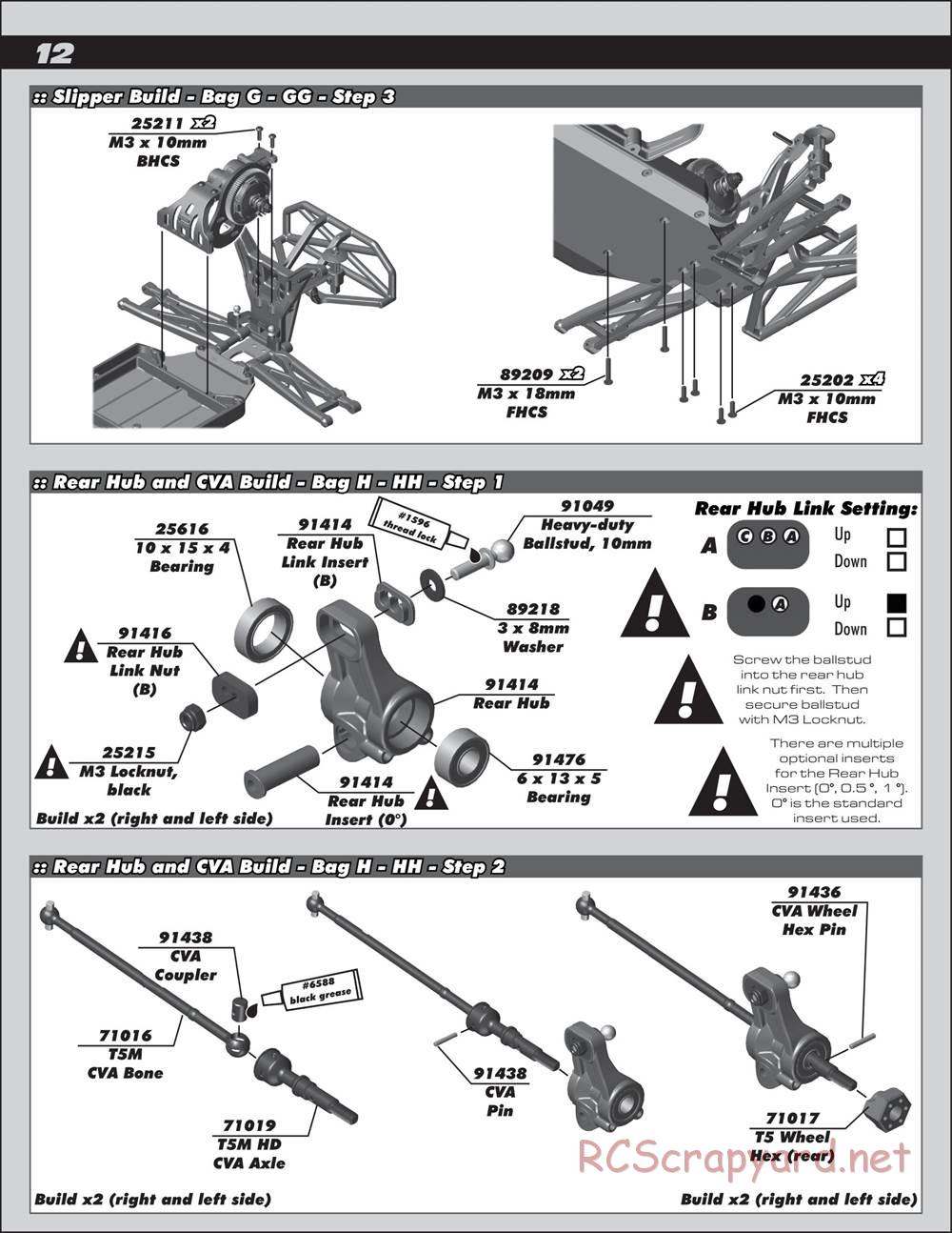 Team Associated - RC10 SC5M Team - Manual - Page 12