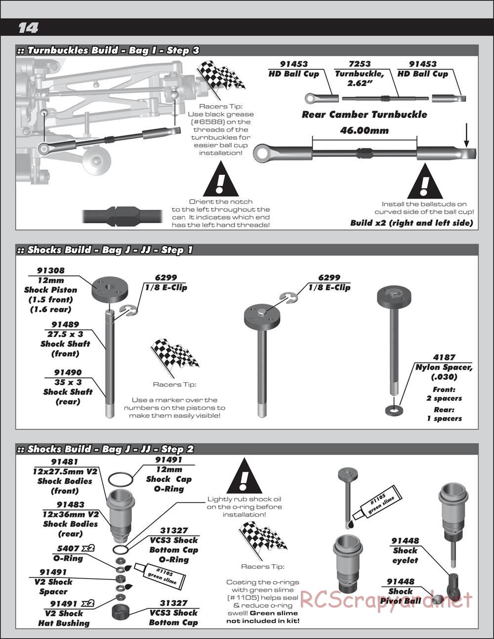 Team Associated - RC10 SC5M Team - Manual - Page 14