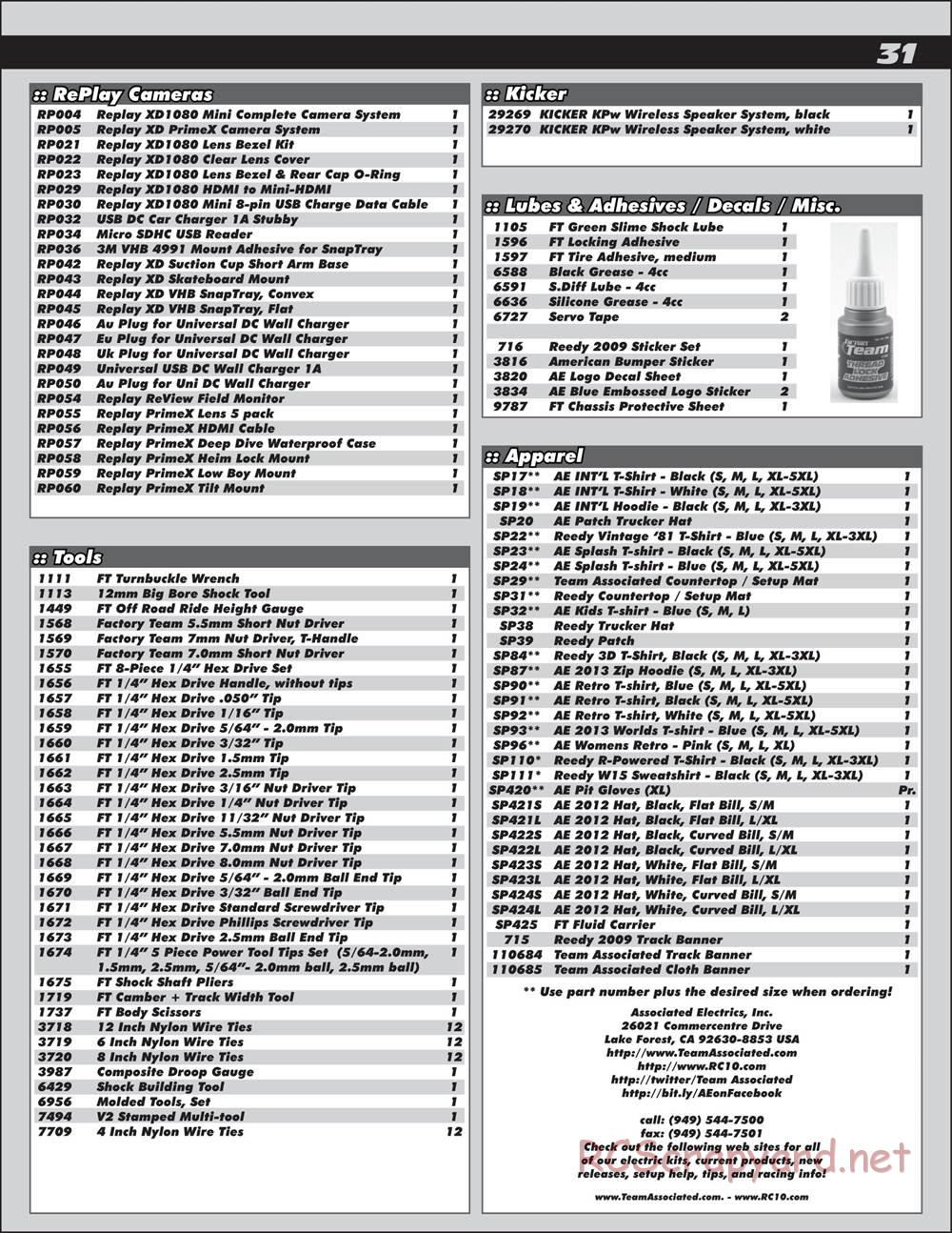 Team Associated - RC10 SC5M Team - Manual - Page 31