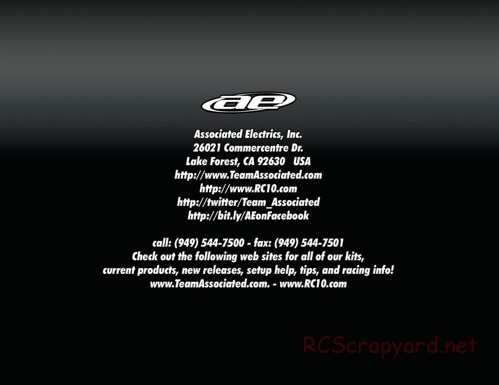 Team Associated - RC10 SC5M Team - Manual - Page 34