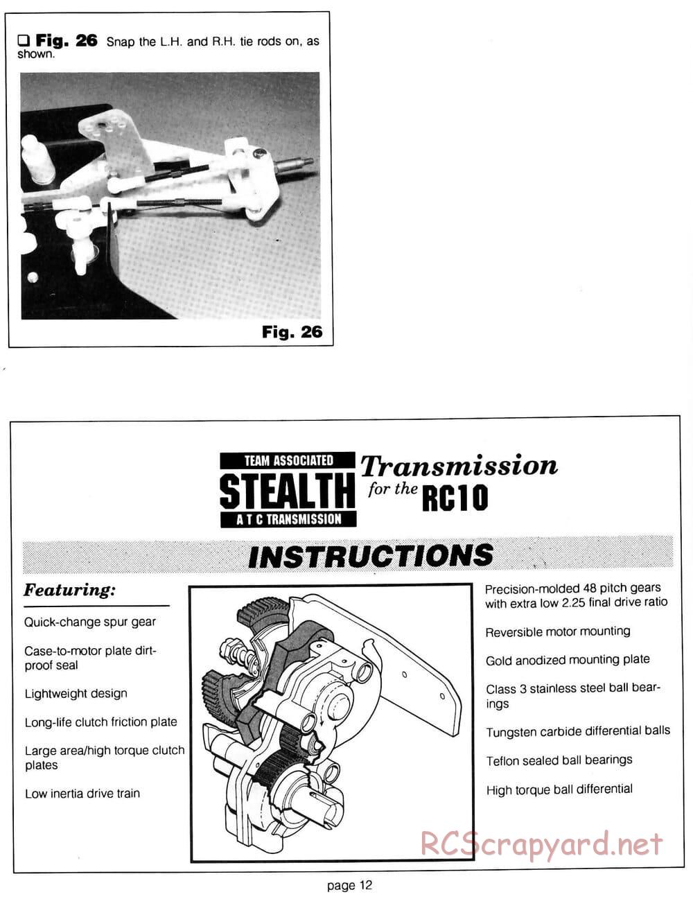 Team Associated - RC10 Team Car - Manual - Page 11