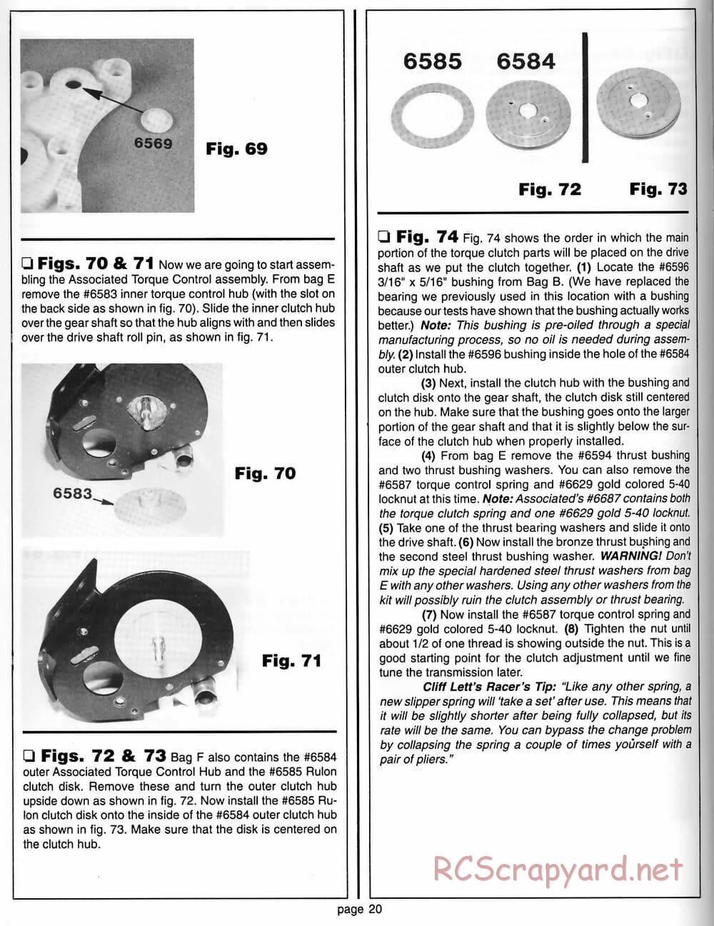 Team Associated - RC10 World's Car - 1994 - 6037 - Manual - Page 19
