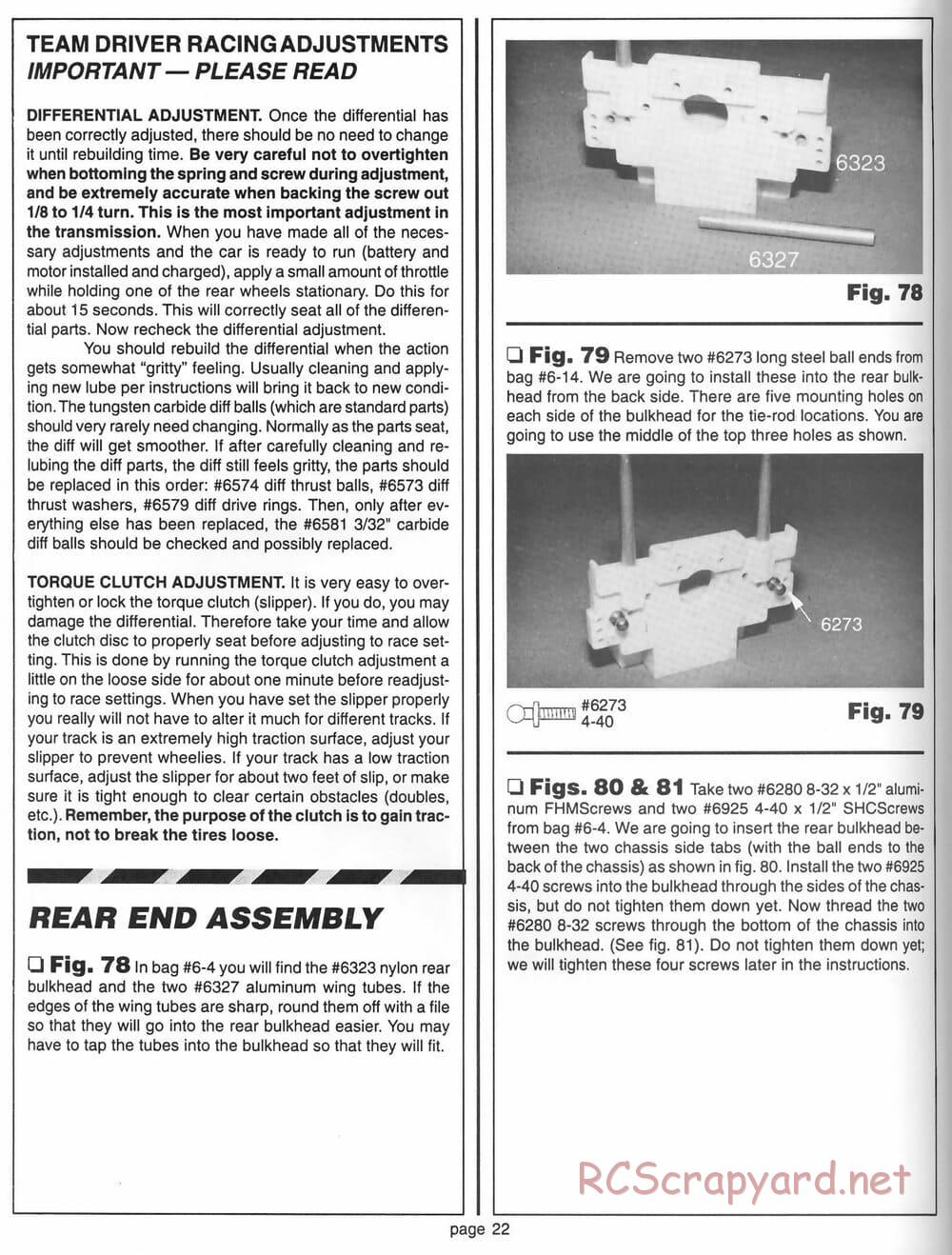 Team Associated - RC10 World's Car - 1994 - 6037 - Manual - Page 21