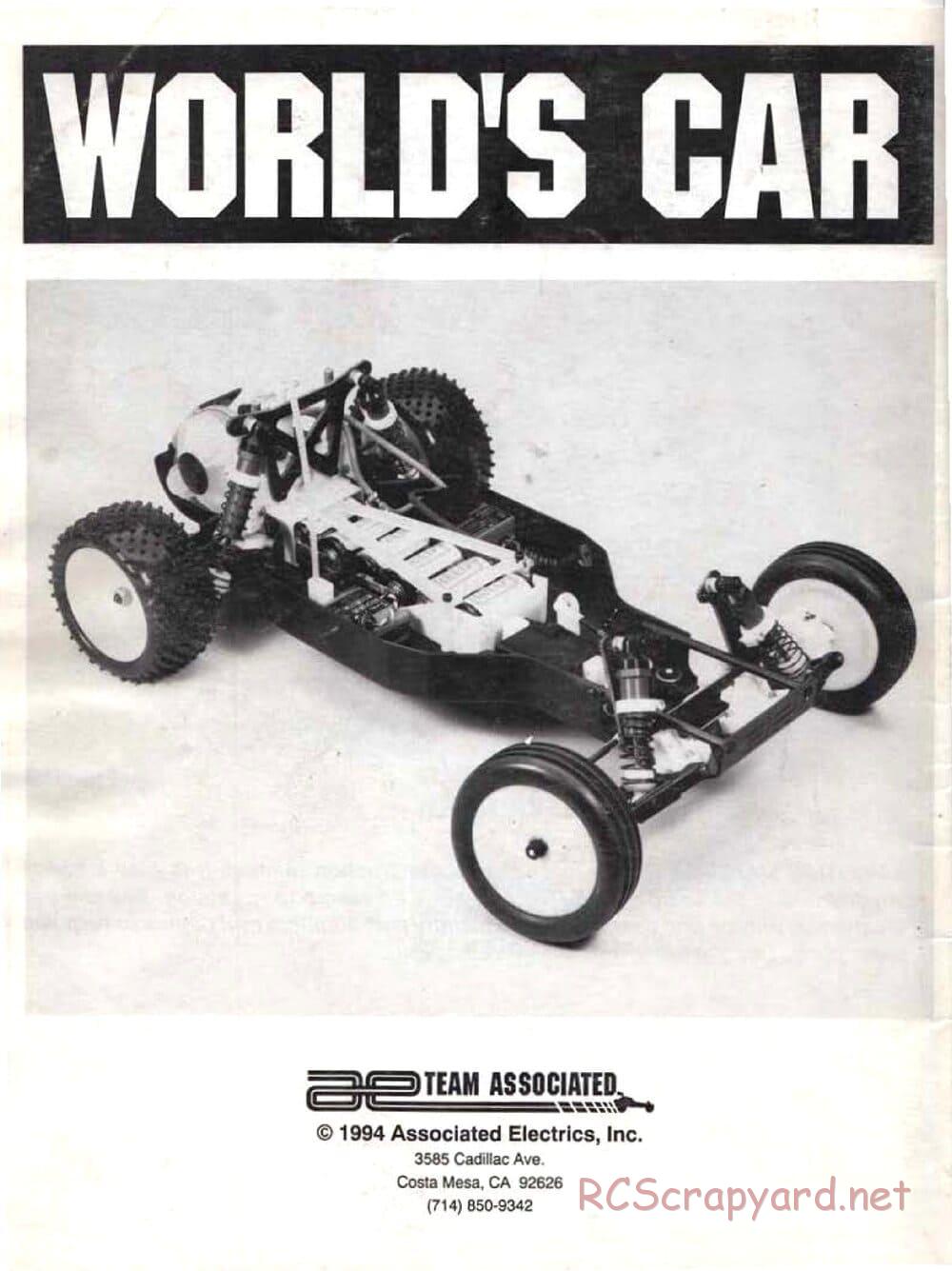 Team Associated - RC10 World's Car - 1994 - 6037 - Manual - Page 50