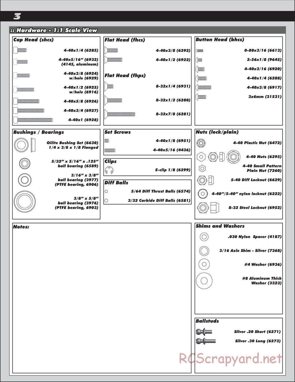 Team Associated - RC10 World's Car - Manual - Page 3