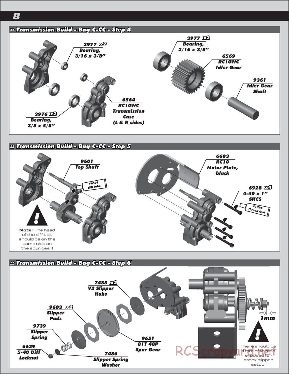 Team Associated - RC10 World's Car - Manual - Page 8