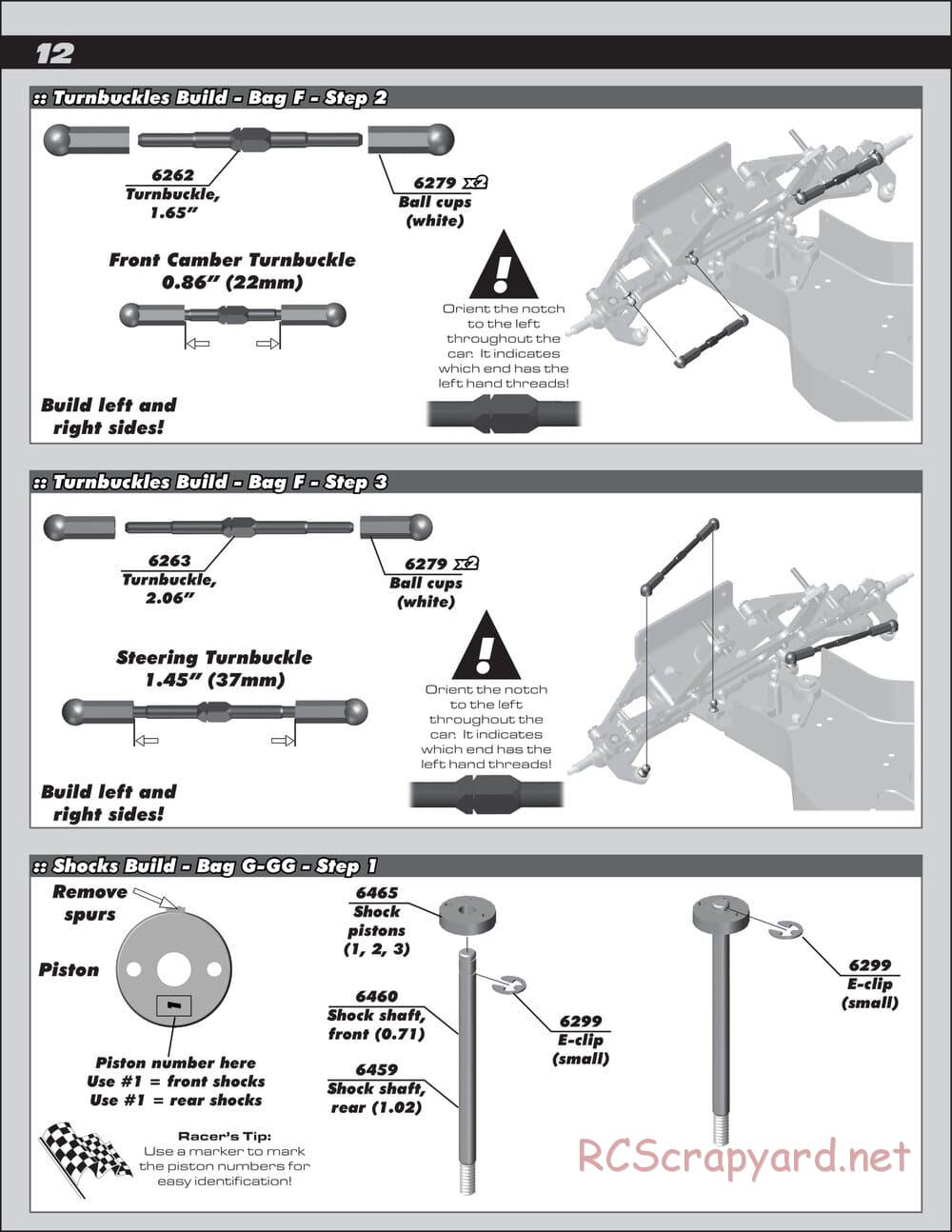 Team Associated - RC10 World's Car - Manual - Page 12