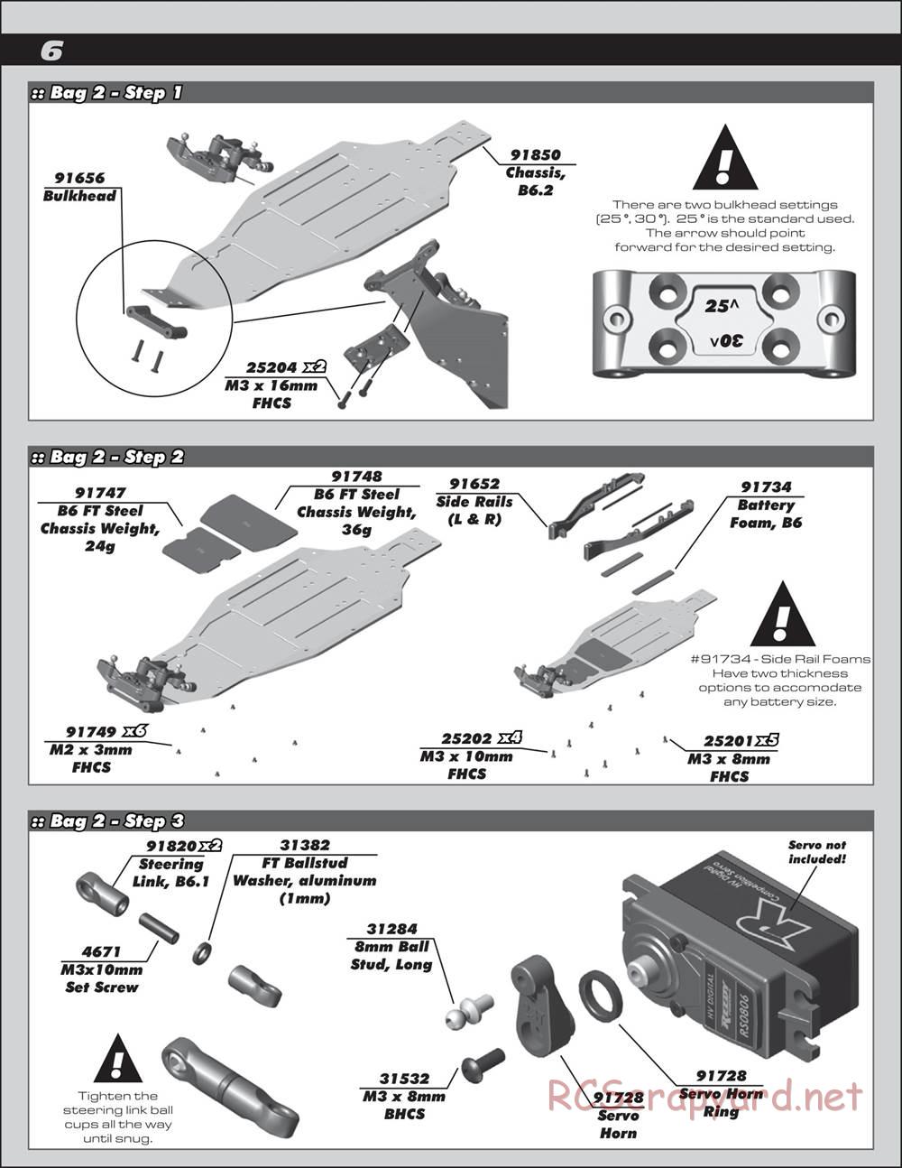 Team Associated - RC10 B6.2 Team - Manual - Page 6