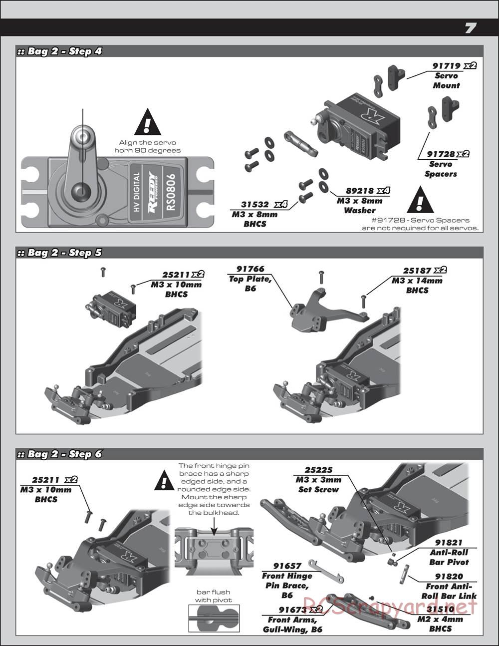 Team Associated - RC10 B6.2 Team - Manual - Page 7