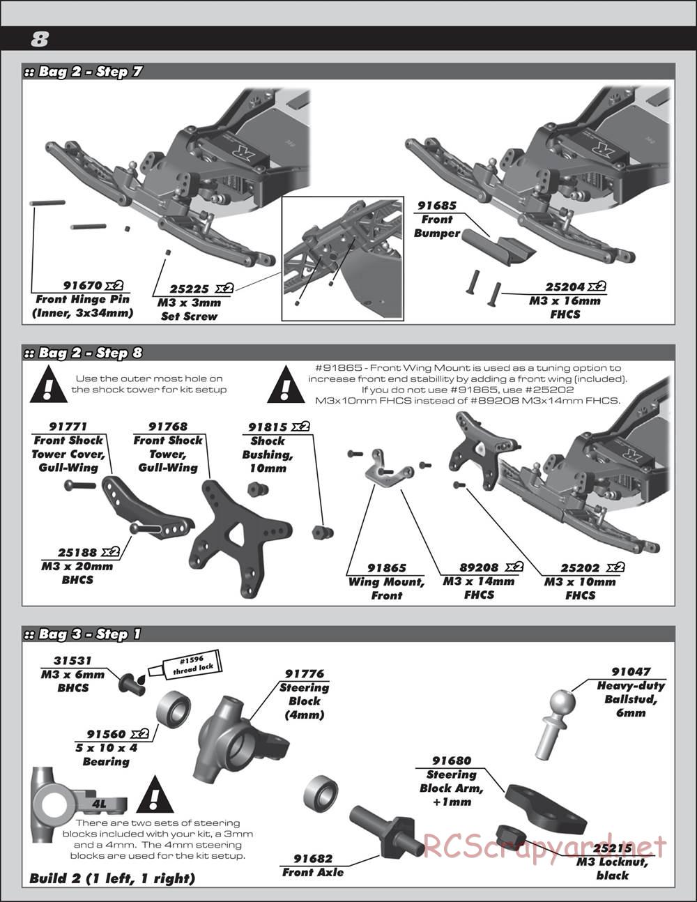 Team Associated - RC10 B6.2 Team - Manual - Page 8