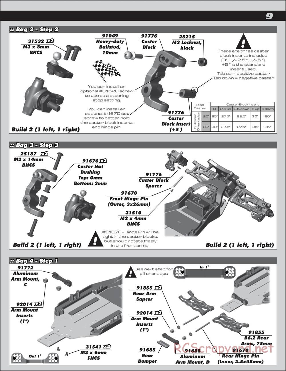 Team Associated - RC10 B6.2 Team - Manual - Page 9