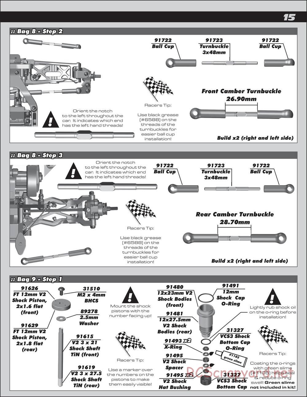 Team Associated - RC10 B6.2 Team - Manual - Page 15