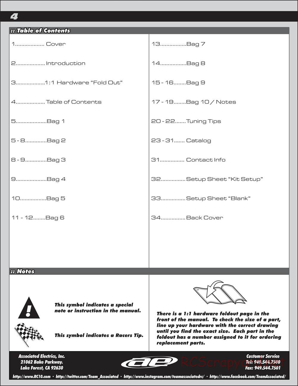 Team Associated - RC10 B6.2D Team - Manual - Page 4