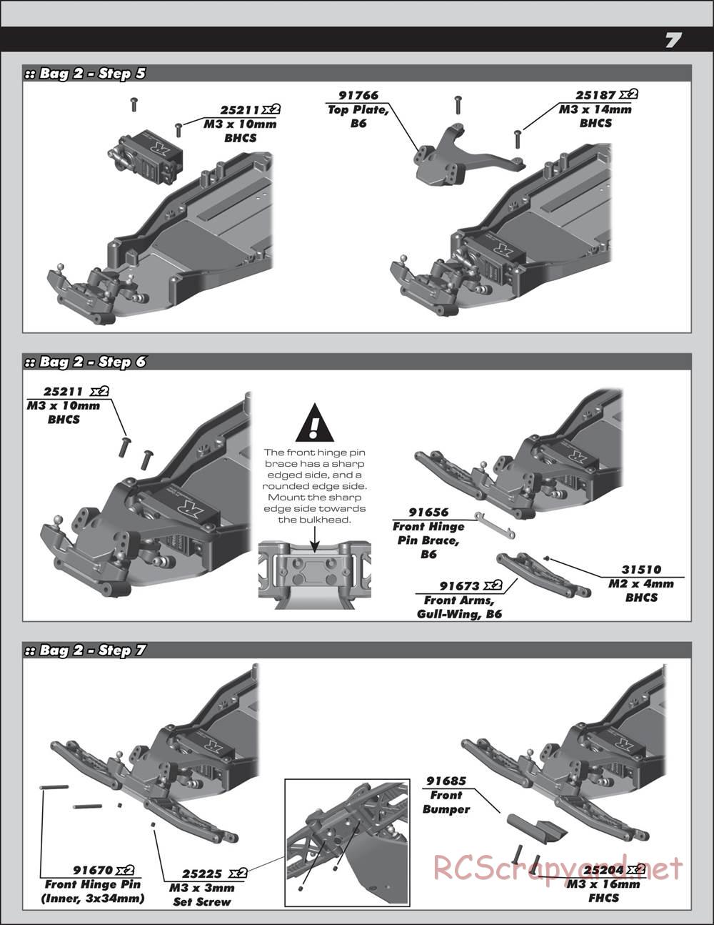 Team Associated - RC10 B6.2D Team - Manual - Page 7