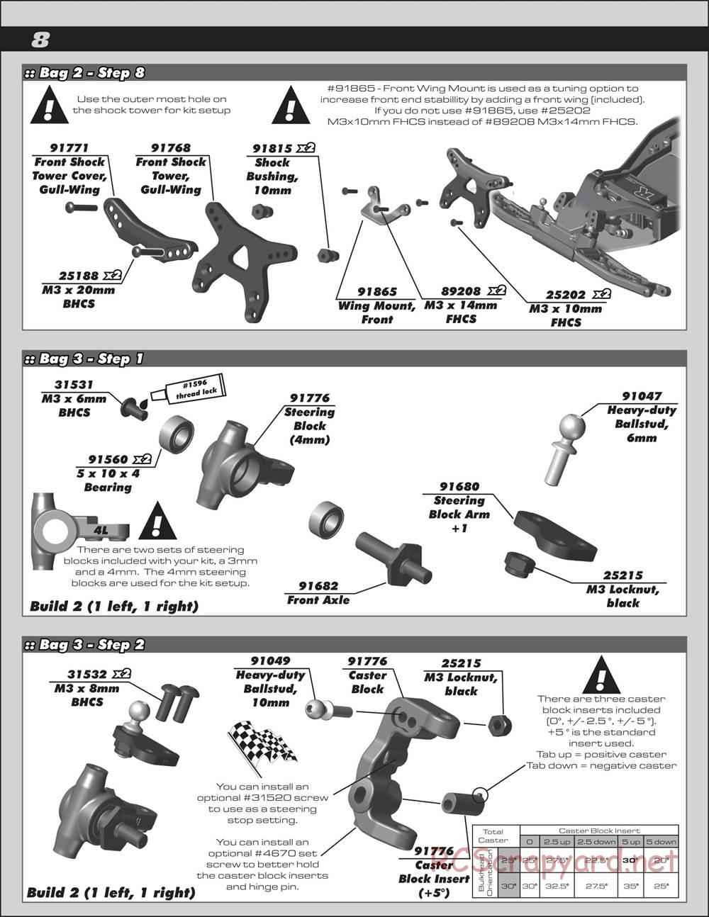 Team Associated - RC10 B6.2D Team - Manual - Page 8