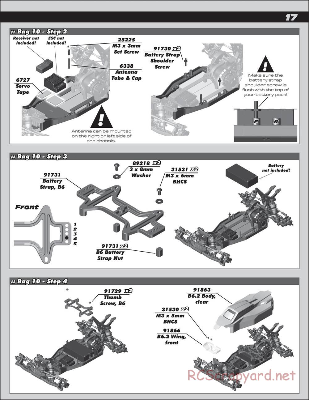 Team Associated - RC10 B6.2D Team - Manual - Page 17