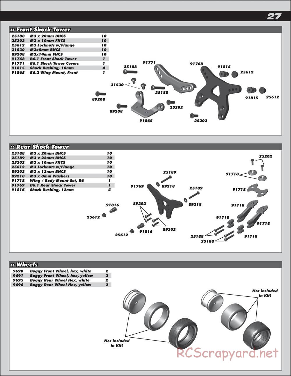 Team Associated - RC10 B6.2D Team - Manual - Page 27