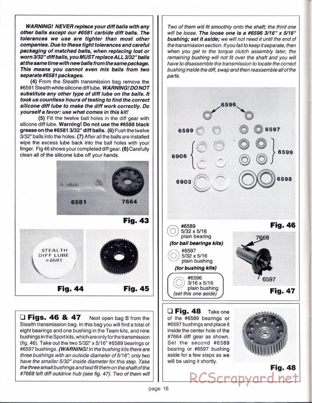 Team Associated - RC10GT (1993) - Manual - Page 16