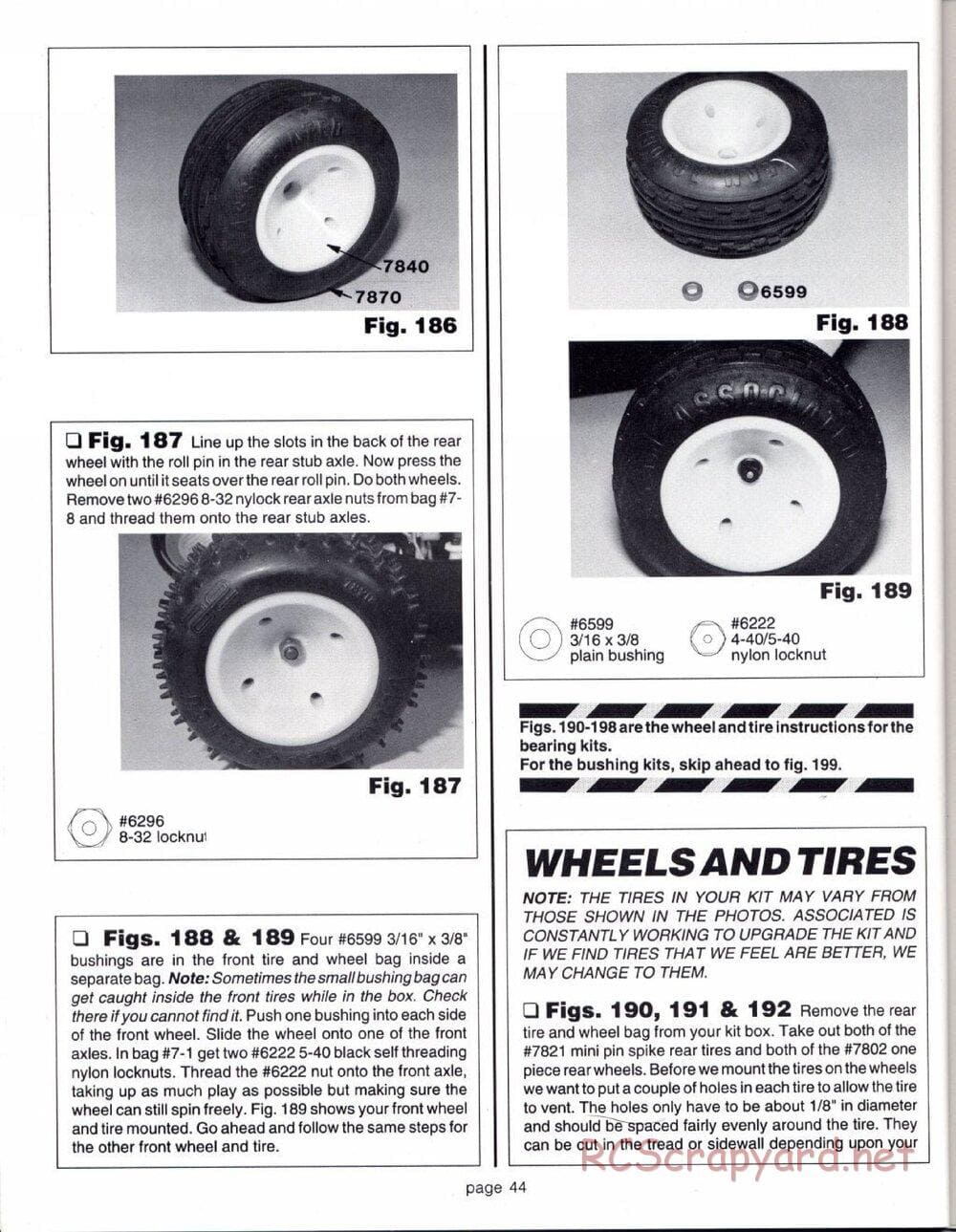 Team Associated - RC10GT (1993) - Manual - Page 44