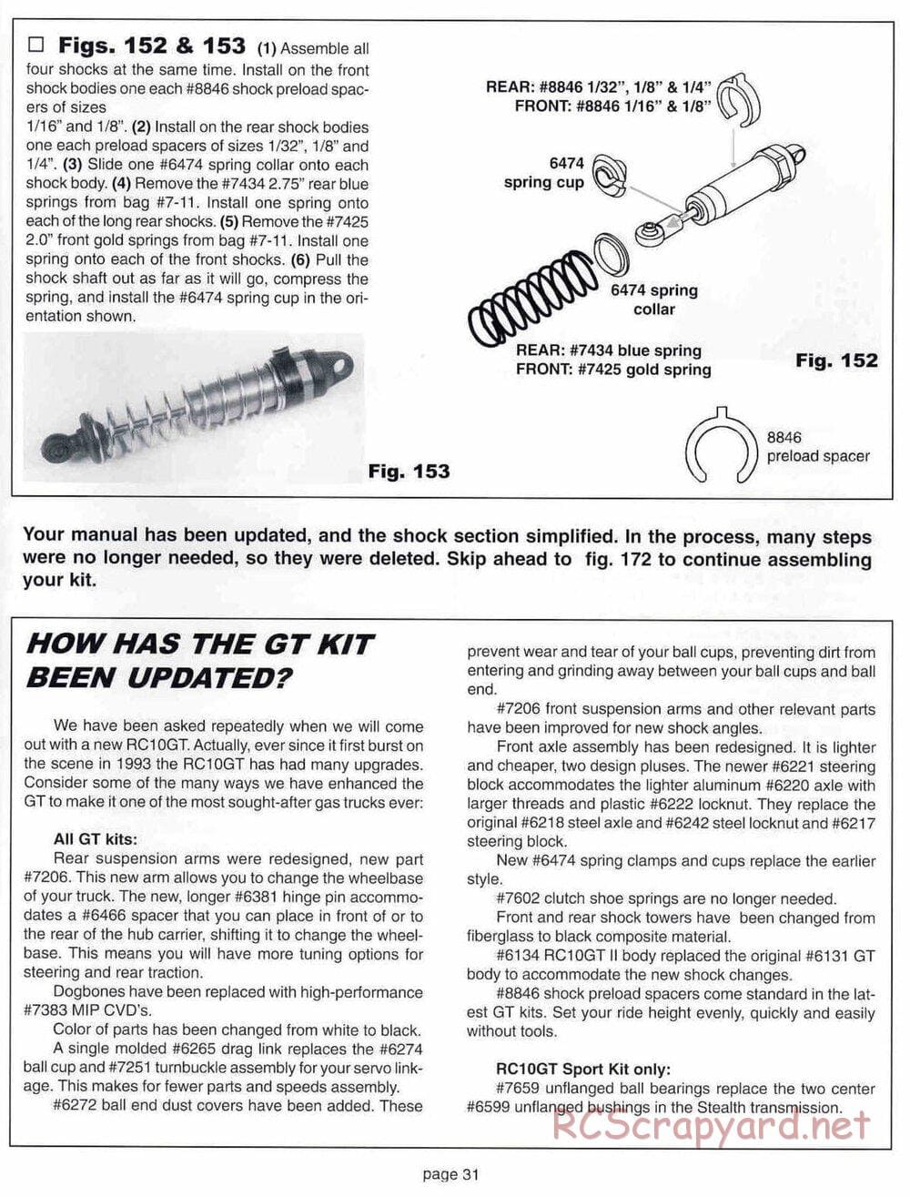 Team Associated - RC10GT (1999) - Manual - Page 31