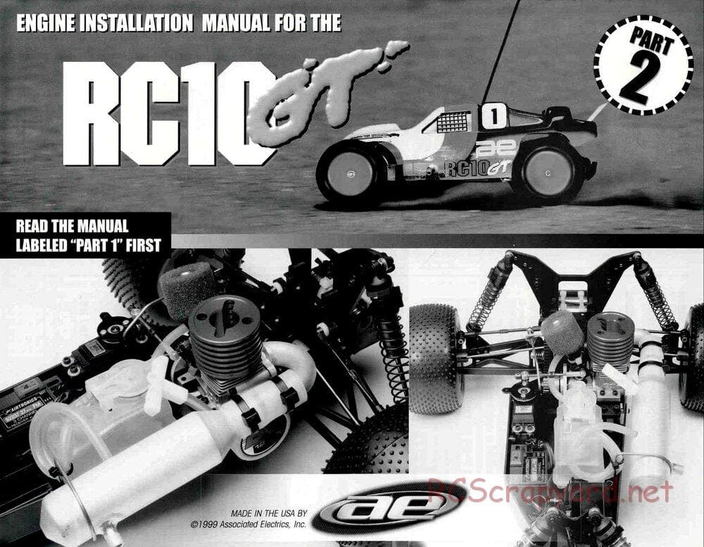 Team Associated - RC10GT (1999) - Motor Installation Manual - Page 1