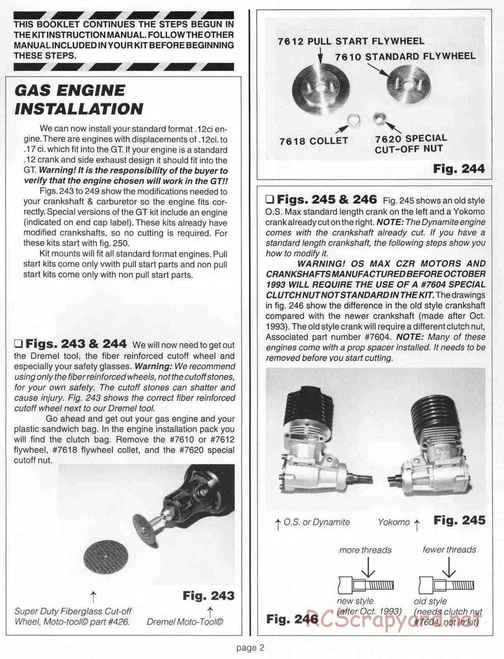 Team Associated - RC10GT (1999) - Motor Installation Manual - Page 2