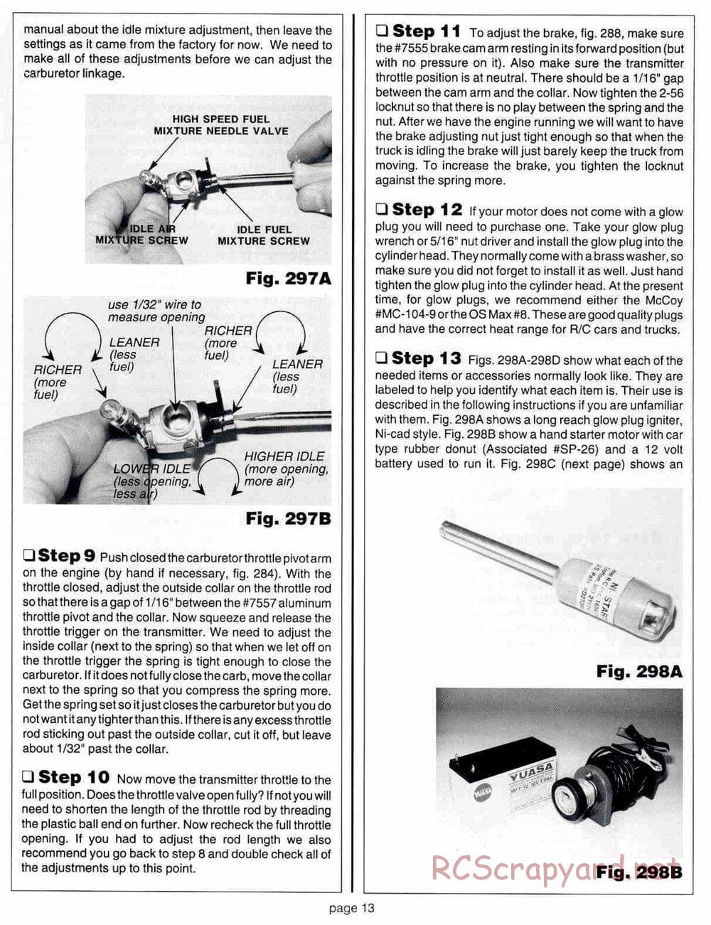 Team Associated - RC10GT (1999) - Motor Installation Manual - Page 13