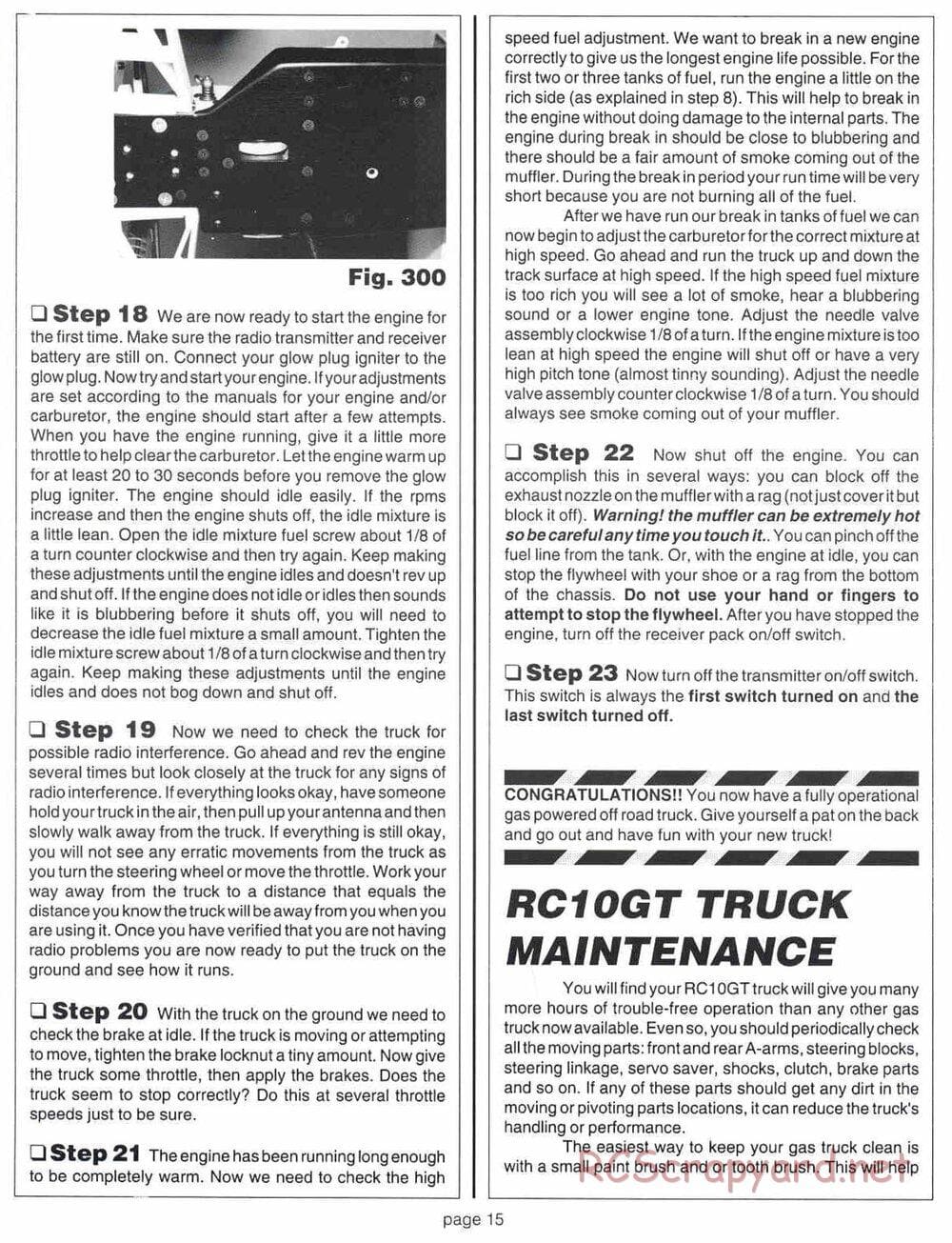 Team Associated - RC10GT (1999) - Motor Installation Manual - Page 15