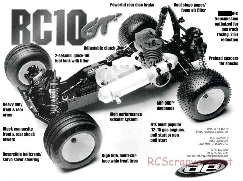 Team Associated - RC10GT (1999) - Motor Installation Manual - Page 20