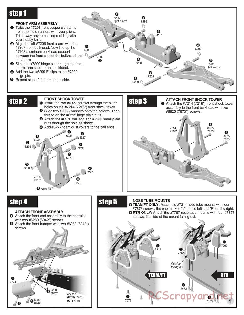 Team Associated - RC10GT (2000) - Manual - Page 5
