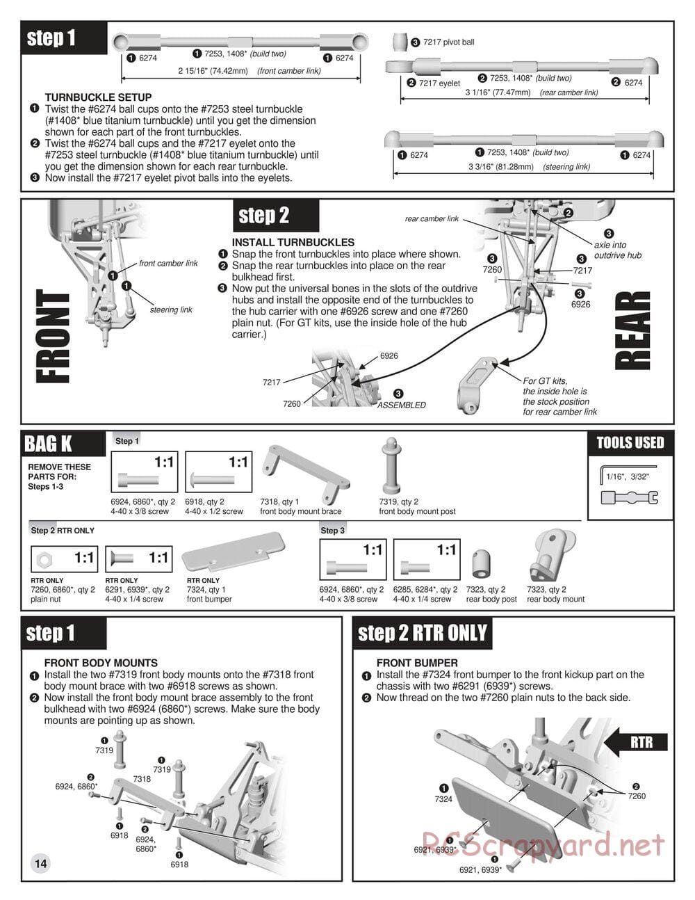 Team Associated - RC10GT (2000) - Manual - Page 14