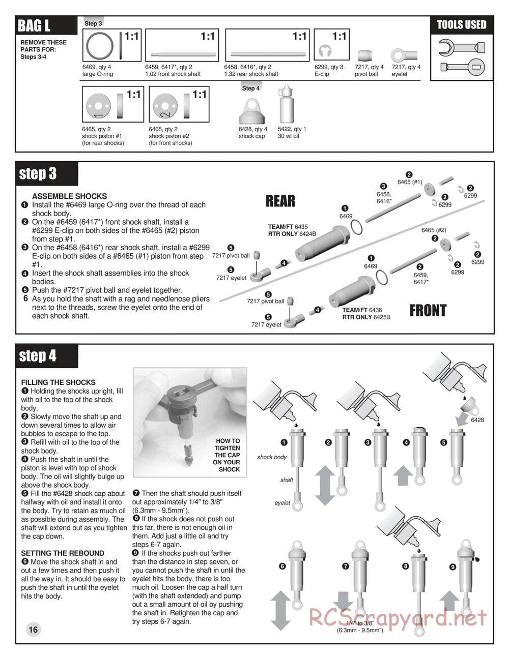 Team Associated - RC10GT (2000) - Manual - Page 16