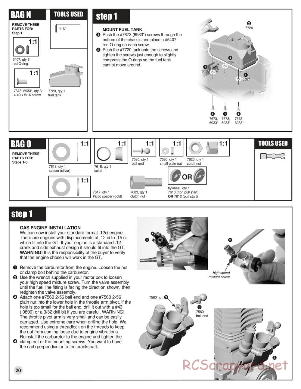 Team Associated - RC10GT (2000) - Manual - Page 20
