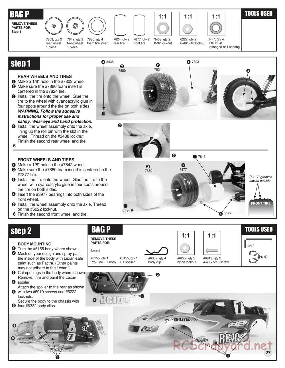 Team Associated - RC10GT (2000) - Manual - Page 27