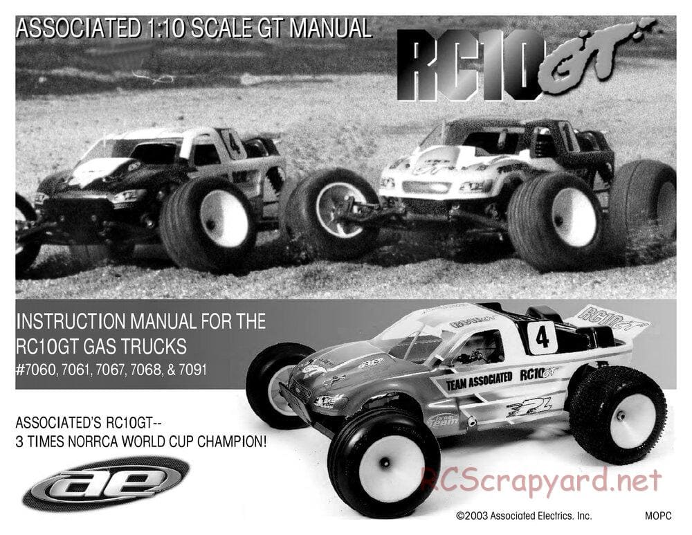 Team Associated - RC10GT RTR Plus - Manual - Page 1