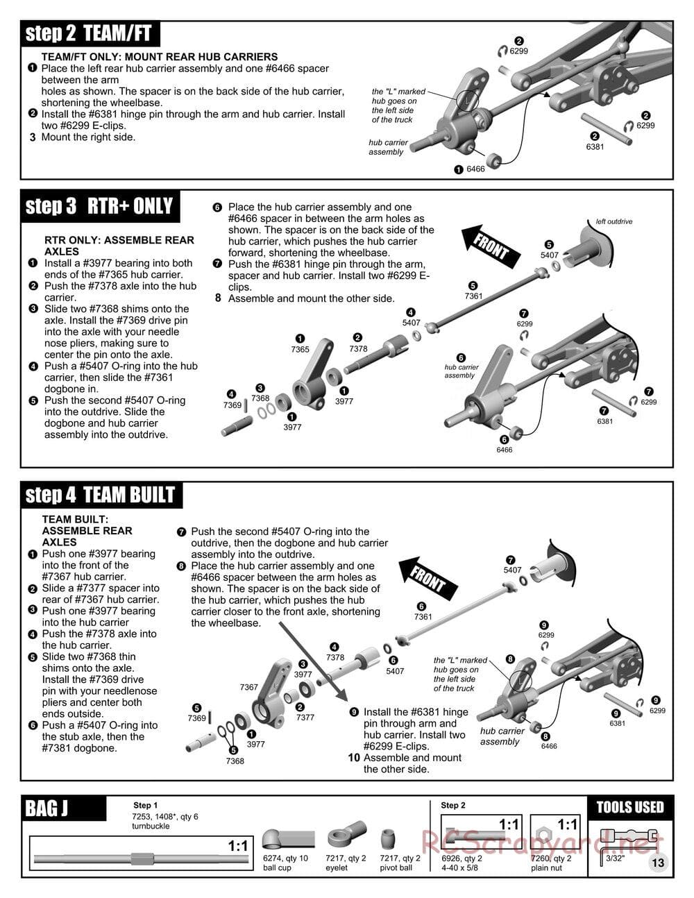 Team Associated - RC10GT RTR Plus - Manual - Page 13