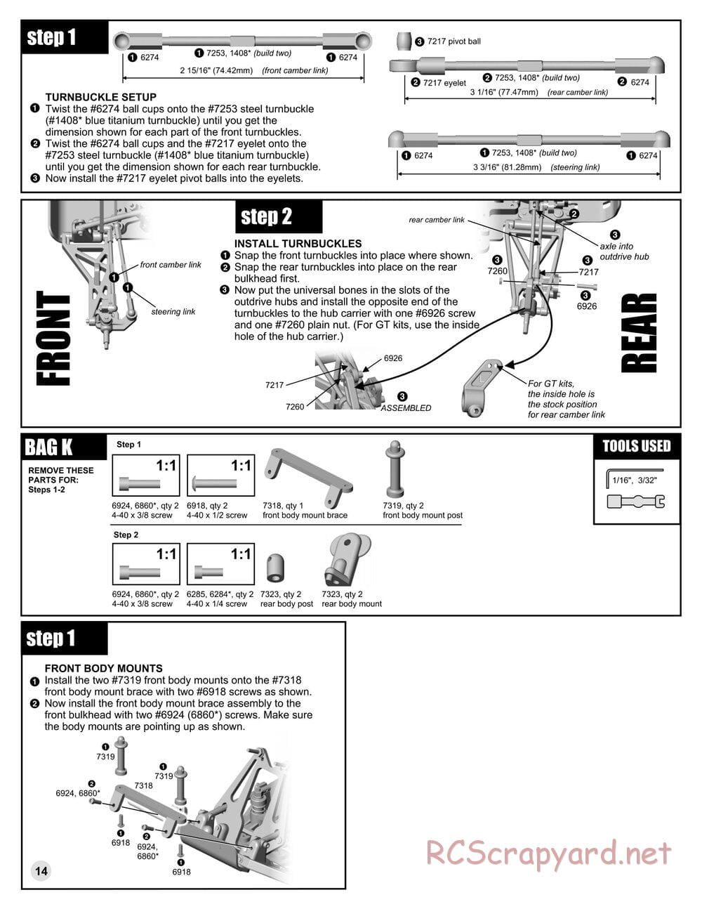 Team Associated - RC10GT RTR Plus - Manual - Page 14
