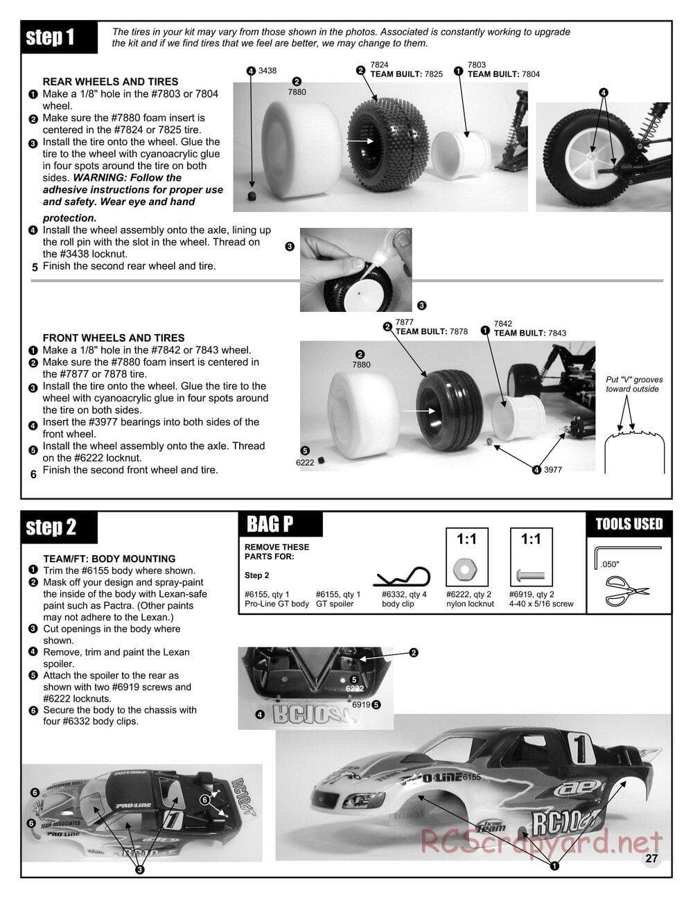 Team Associated - RC10GT RTR Plus - Manual - Page 27