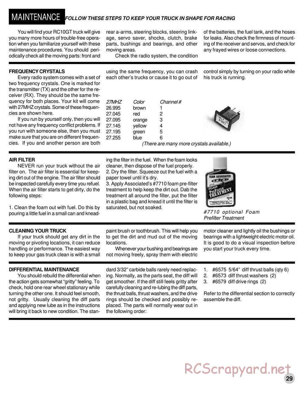Team Associated - RC10GT RTR Plus - Manual - Page 29