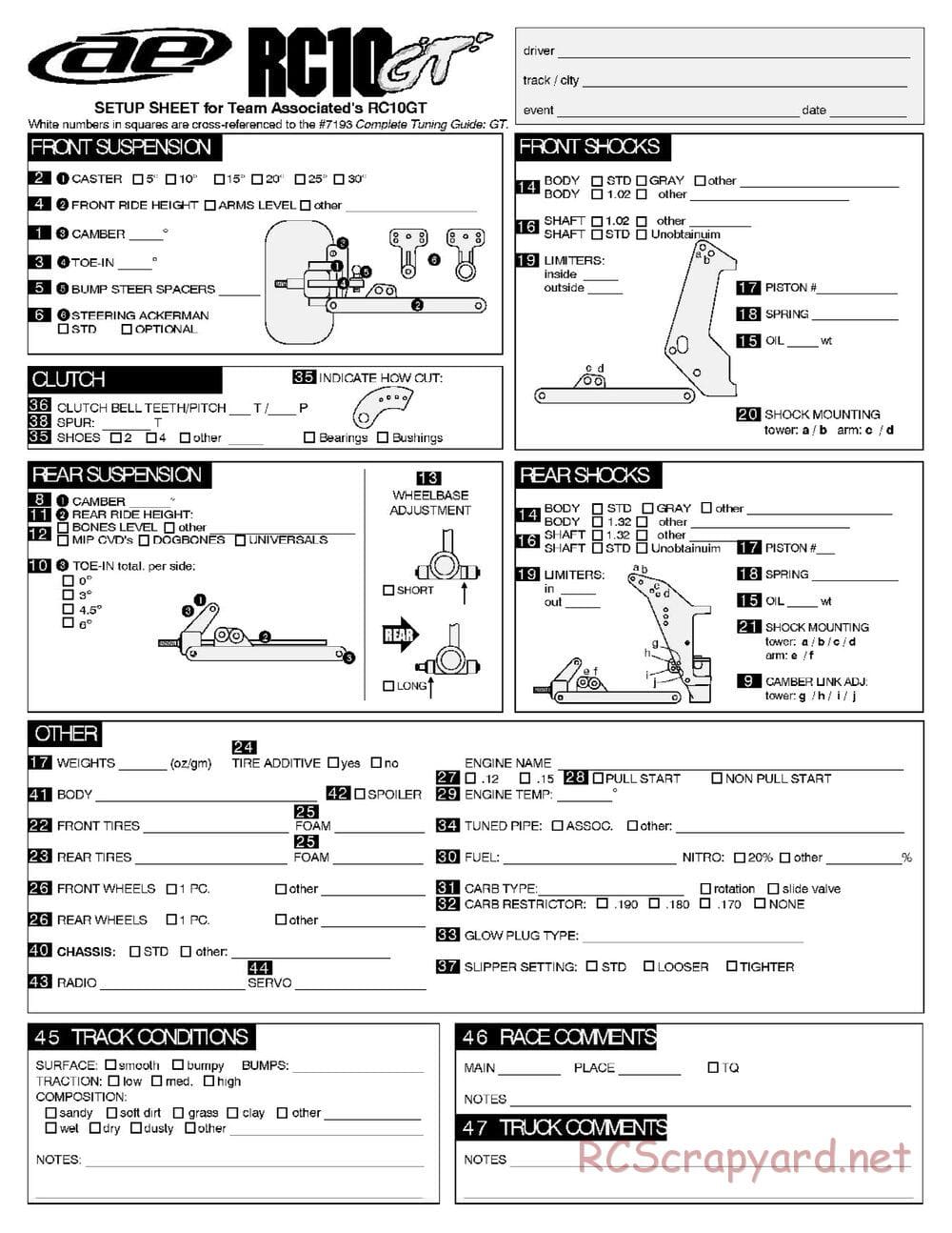 Team Associated - RC10GT RTR Plus - Manual - Page 32