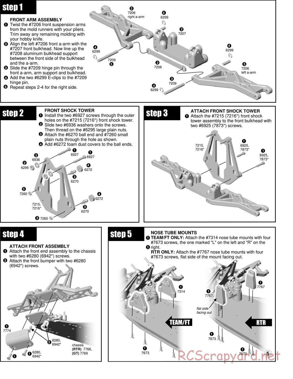 Team Associated - RC10GT Team Built - Manual - Page 5