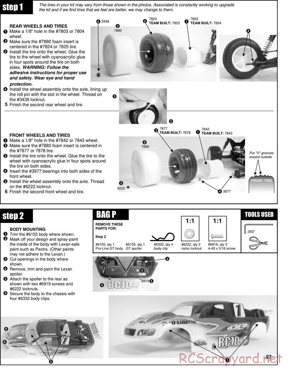 Team Associated - RC10GT Team Built - Manual - Page 27