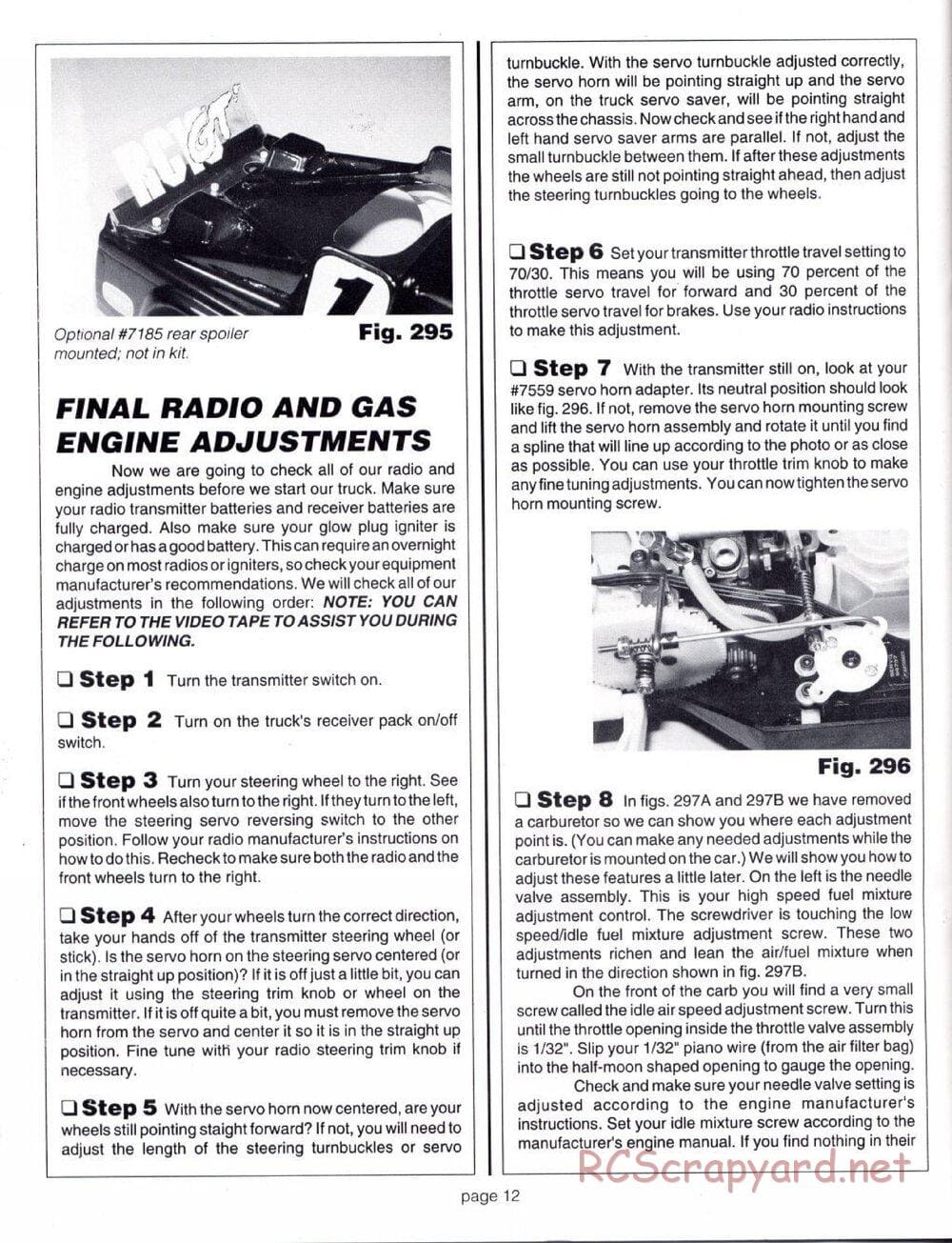 Team Associated - RC10GT (1993) - Motor Installation Manual - Page 12