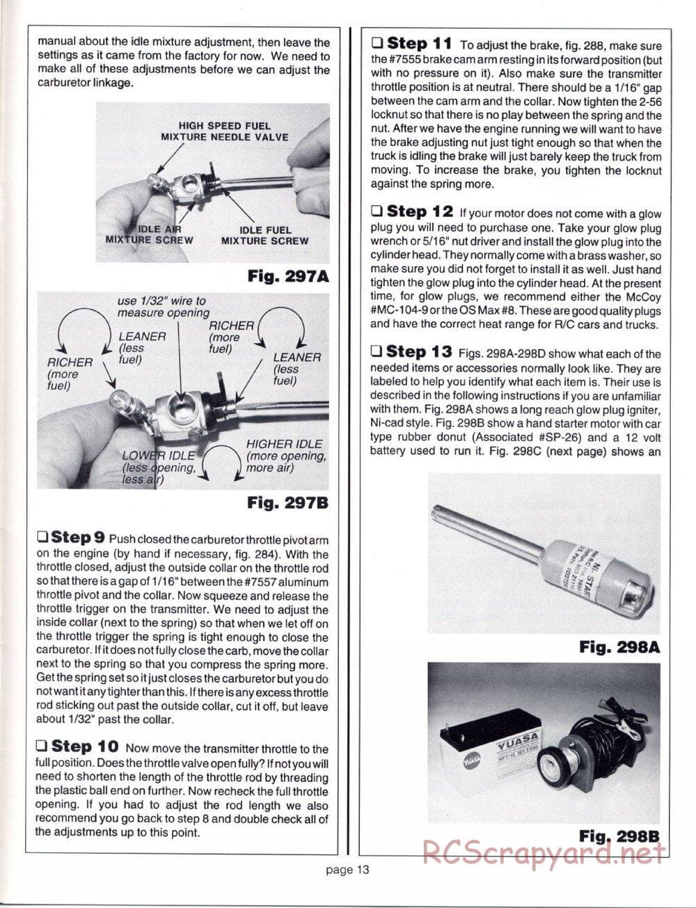 Team Associated - RC10GT (1993) - Motor Installation Manual - Page 13