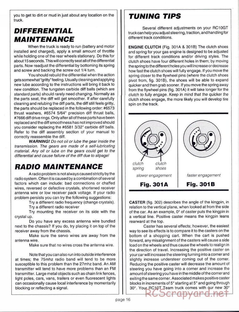 Team Associated - RC10GT (1993) - Motor Installation Manual - Page 16