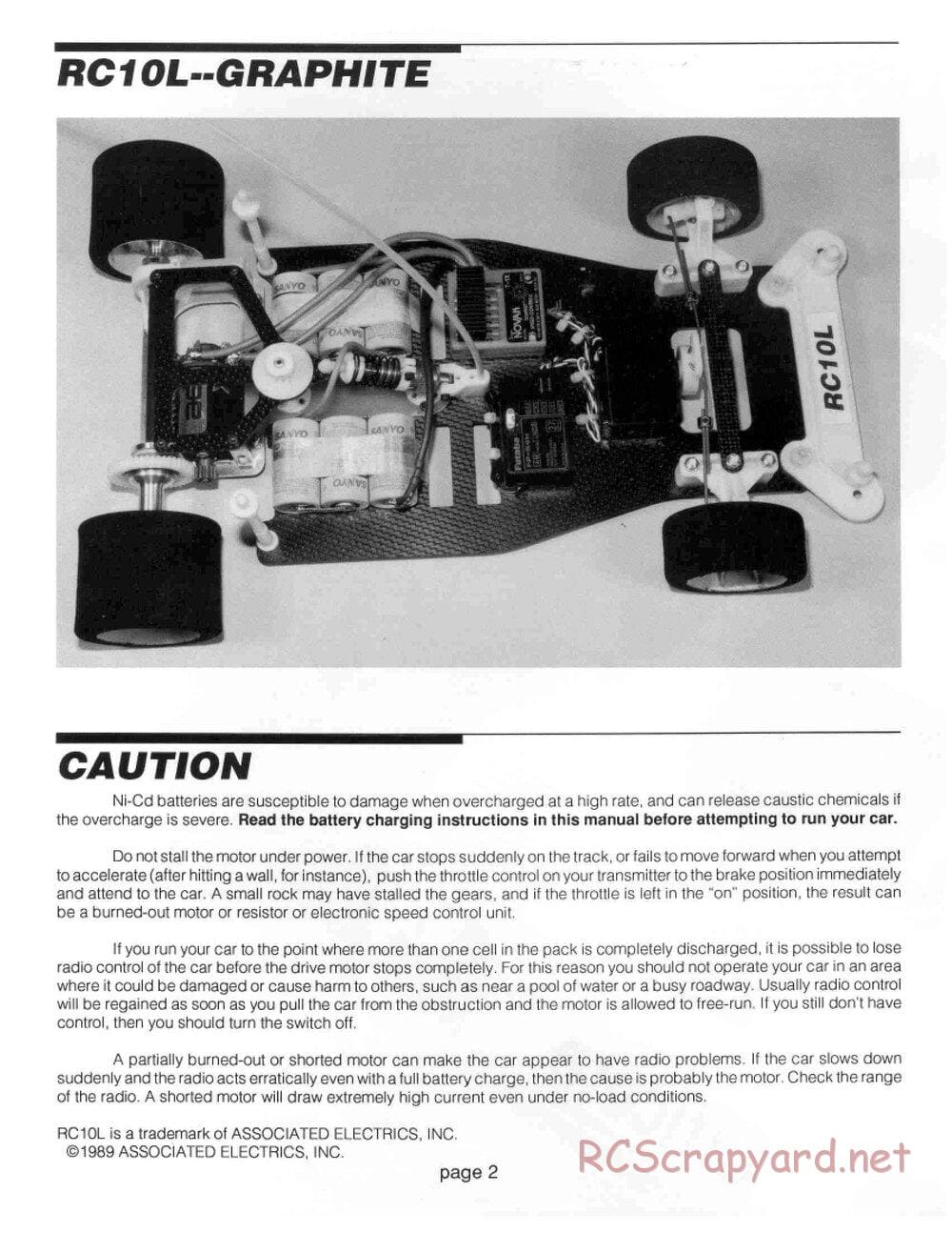 Team Associated - RC10L - Manual - Page 2