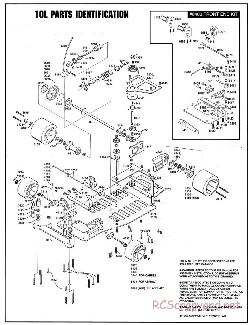 Team Associated - RC10L - Exploded View